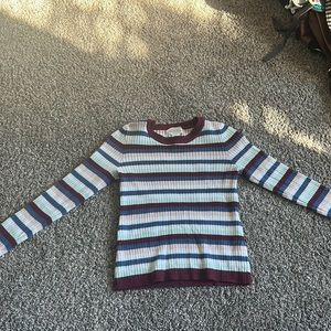 Striped stretchy sweater